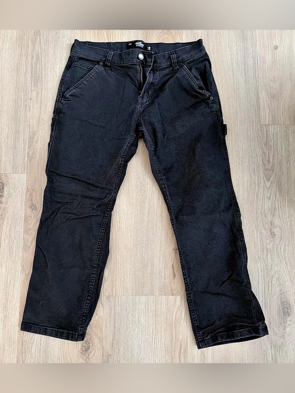 Hollister Epic Flex Carpenter Pant Black Cargo Pants Waist 30